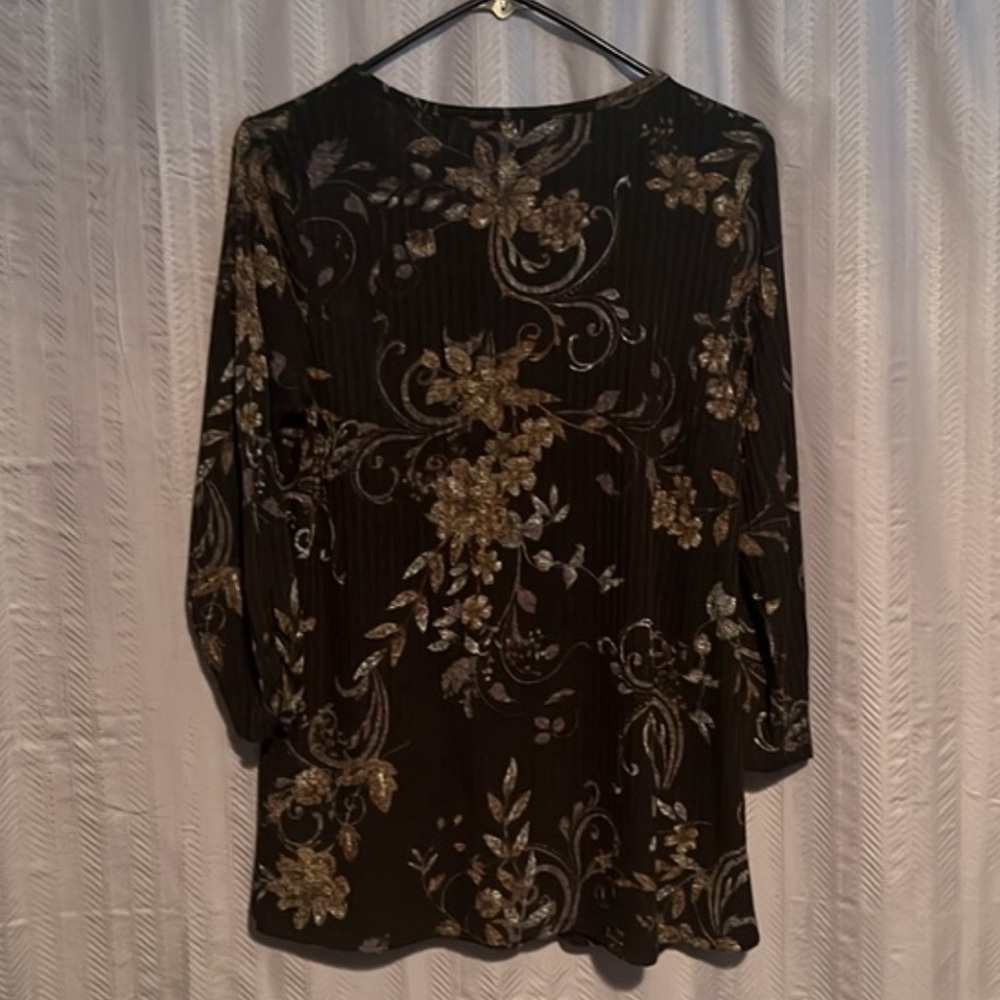 Apt. 9 Floral Ribbed Top - Picture 2 of 4
